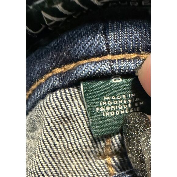 Ralph Lauren | LRL Modern Straight Curvy Dark Wash Denim Jeans Heritage-Size 8 - Picture 3 of 9